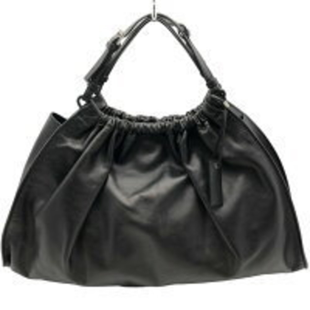 GUCCI Leather handbag black bag plain